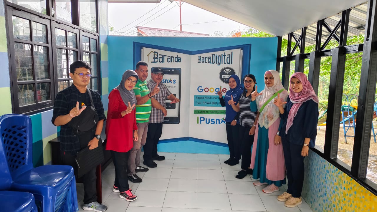 Evaluasi Program TPBIS, Tim Moneva Perpusnas Kunjungi Perpusdes Hunuth